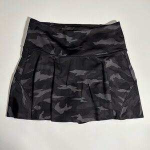 Athleta Black Camouflage Athletic Skirt With Liner Shorts